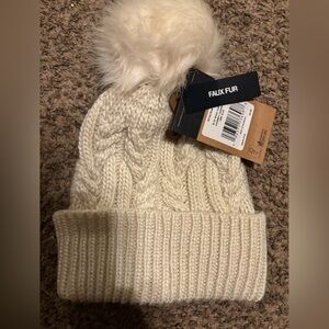 The North Face Knit Hat with Faux Fur Pom